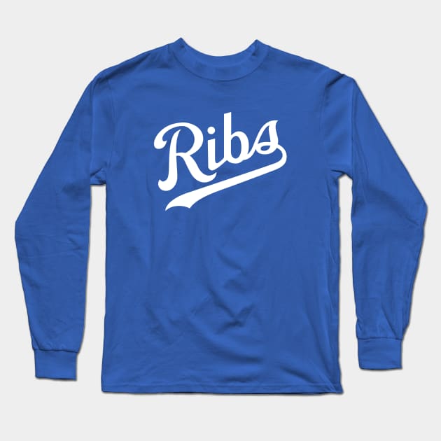 KC Ribs - Blue 1 Long Sleeve T-Shirt by KFig21